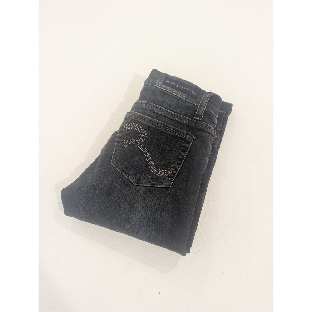 Rock & Republic Womens Berlin Jeans Medium Wash Boot Cut Size 4 R010150